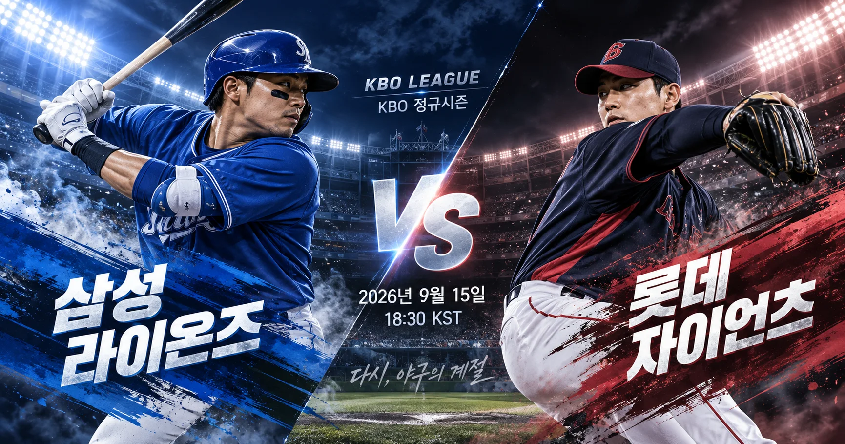 1-삼성 라이온즈 vs 롯데 자이언츠 대각선선수대결