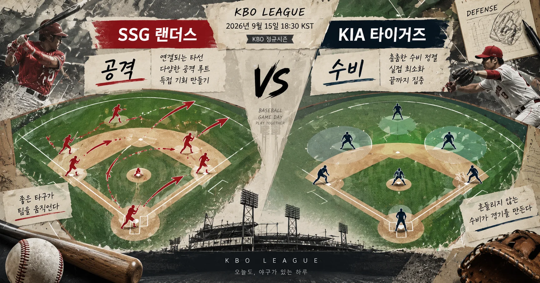 2-SSG 랜더스 vs KIA 타이거즈 공격수비분할분석