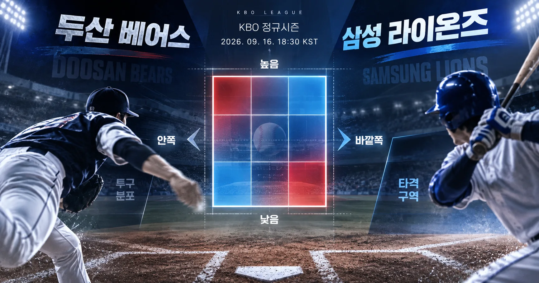 2-두산 베어스 vs 삼성 라이온즈 투구존맵
