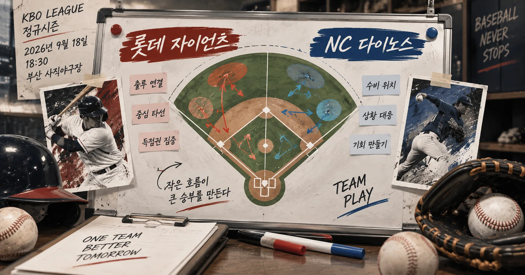 2-롯데 자이언츠 vs NC 다이노스 전술화이트보드