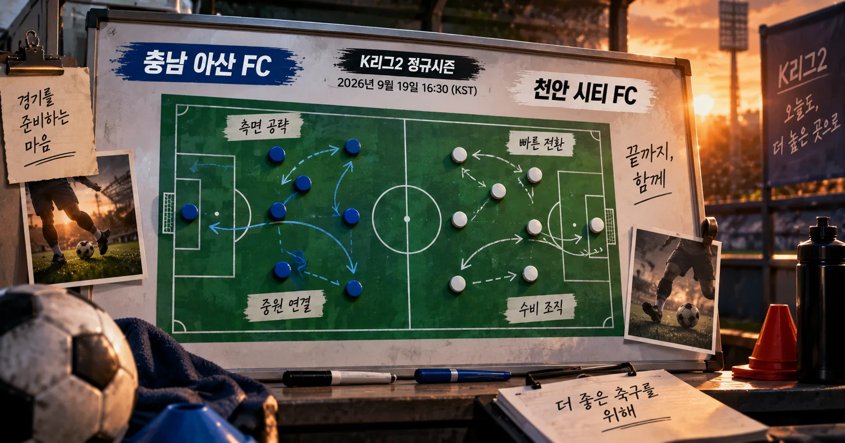 2-천안 시티 FC vs 충남 아산 FC 전술화이트보드