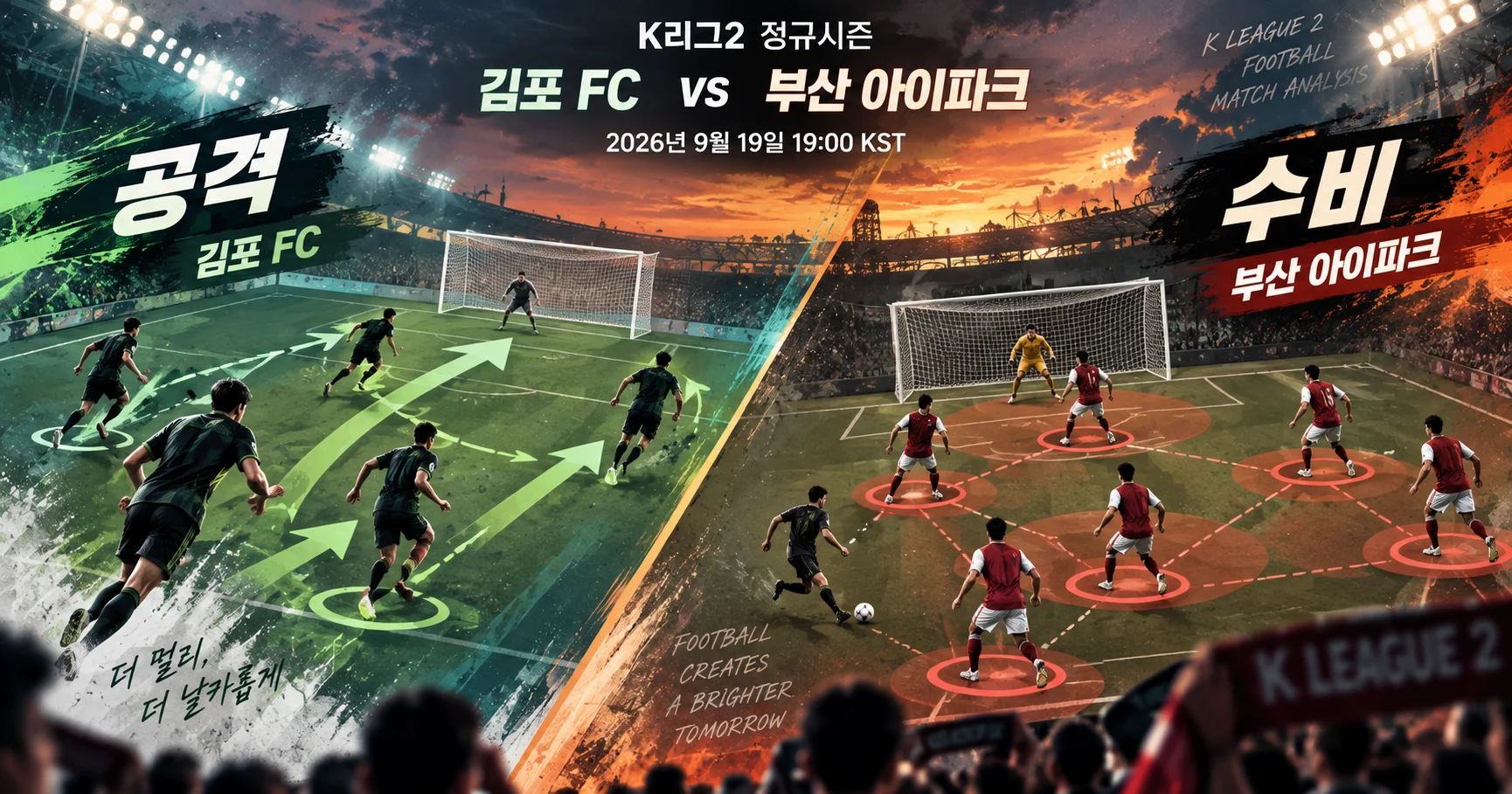 2-부산 아이파크 vs 김포 FC 공격수비분할분석
