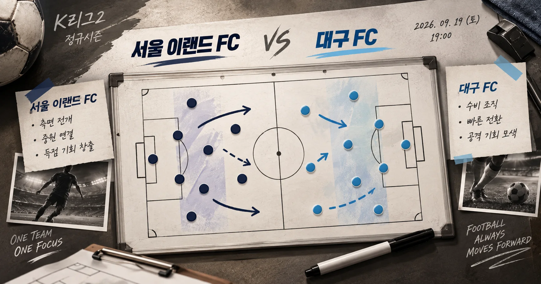 2-대구 FC vs 서울 이랜드 FC 전술화이트보드