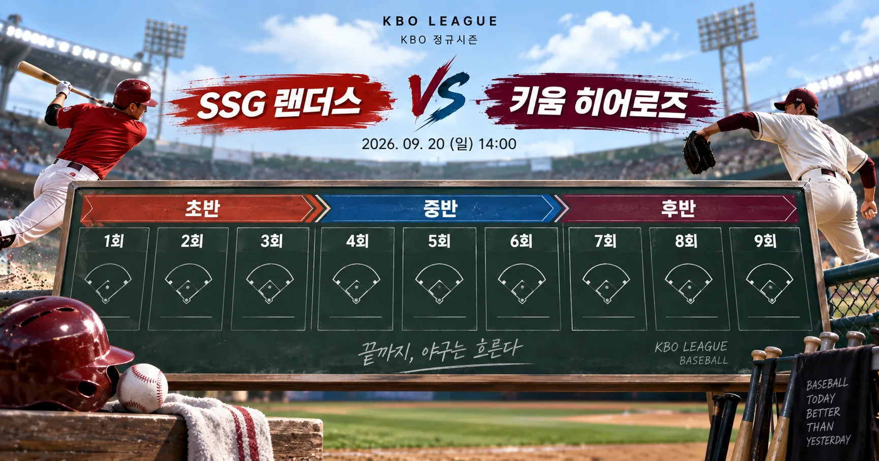 2-SSG 랜더스 vs 키움 히어로즈 이닝흐름보드
