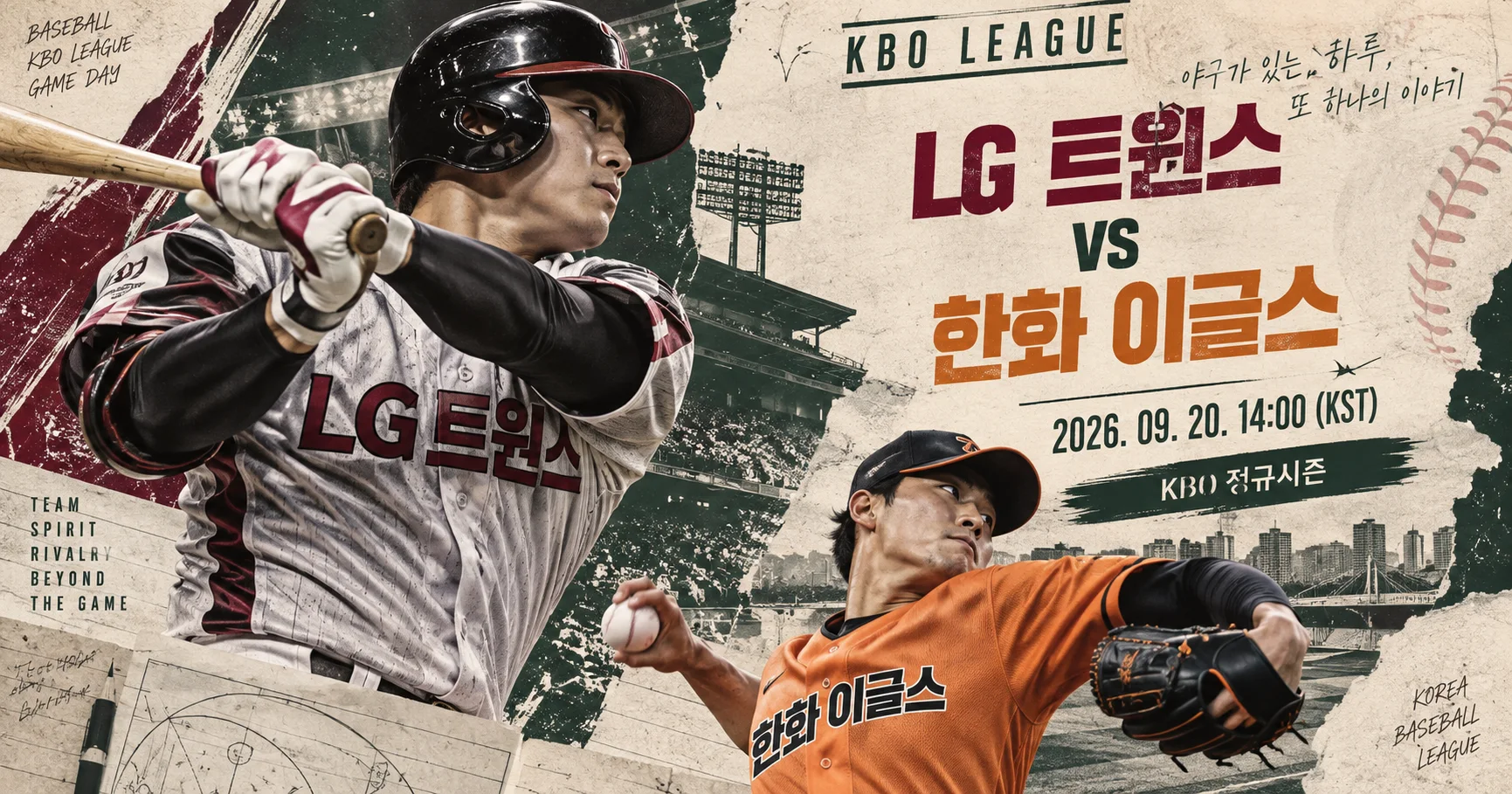 1-LG 트윈스 vs 한화 이글스 스포츠매거진커버
