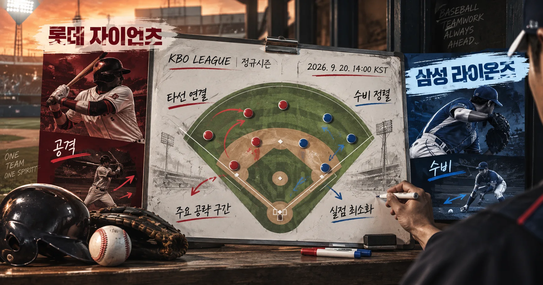 2-롯데 자이언츠 vs 삼성 라이온즈 전술화이트보드