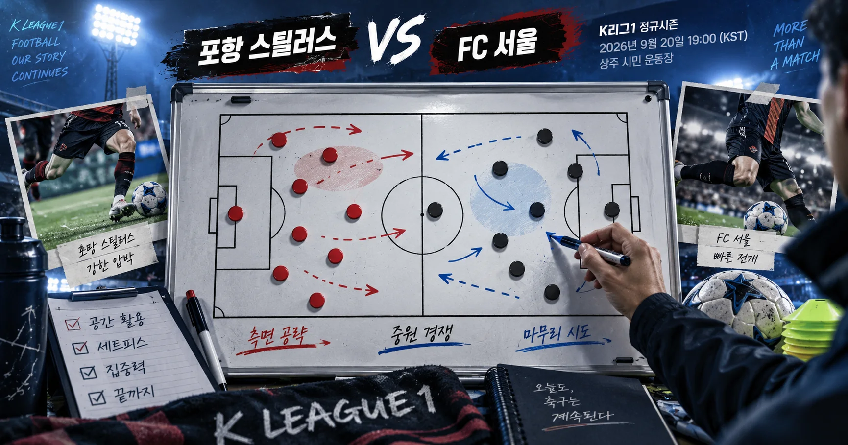 2-FC 서울 vs 포항 스틸러스 전술화이트보드