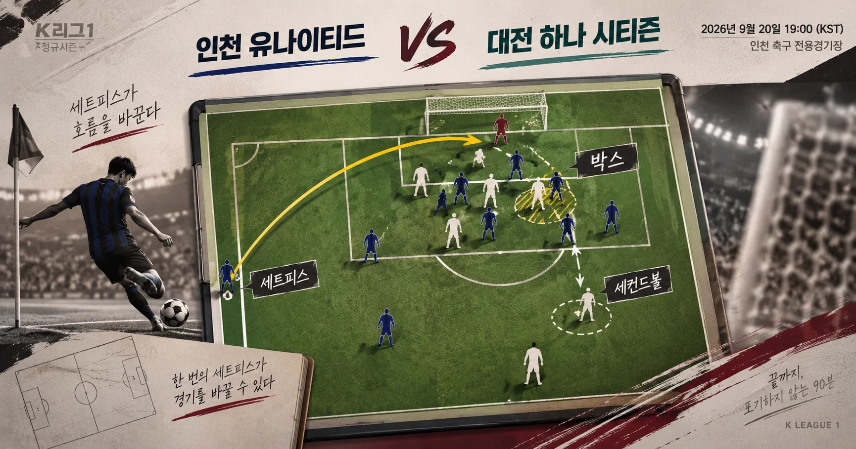 2-대전 하나 시티즌 vs 인천 유나이티드 세트피스보드