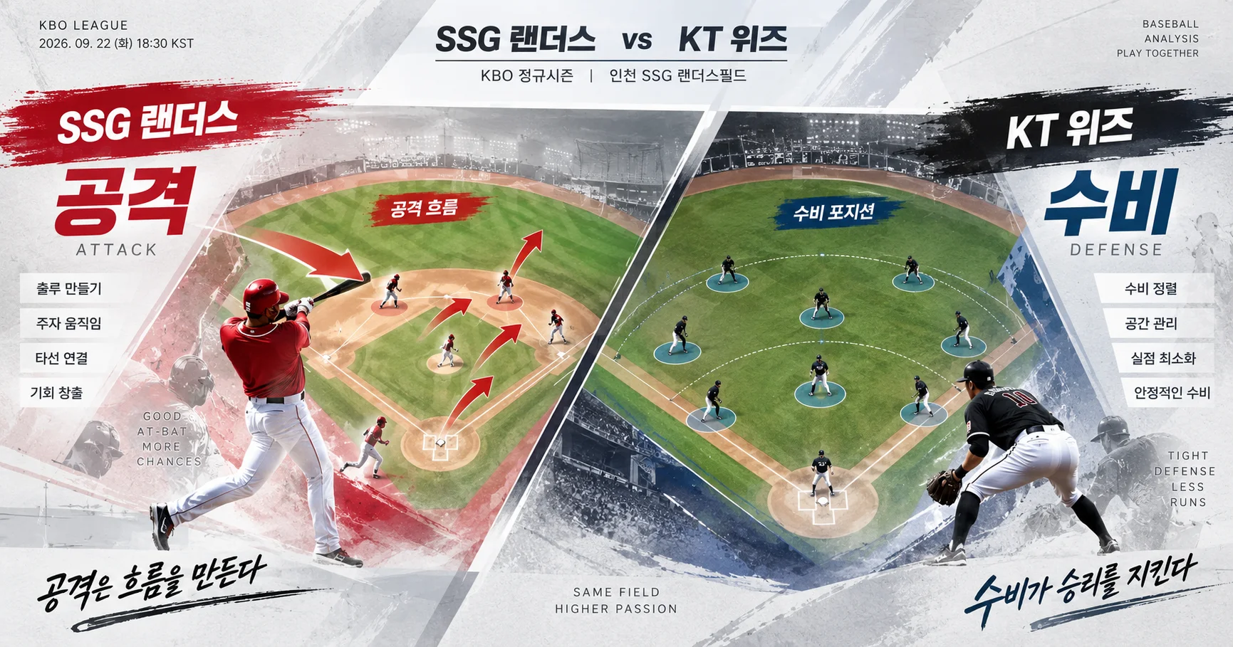 2-SSG 랜더스 vs KT 위즈 공격수비분할분석
