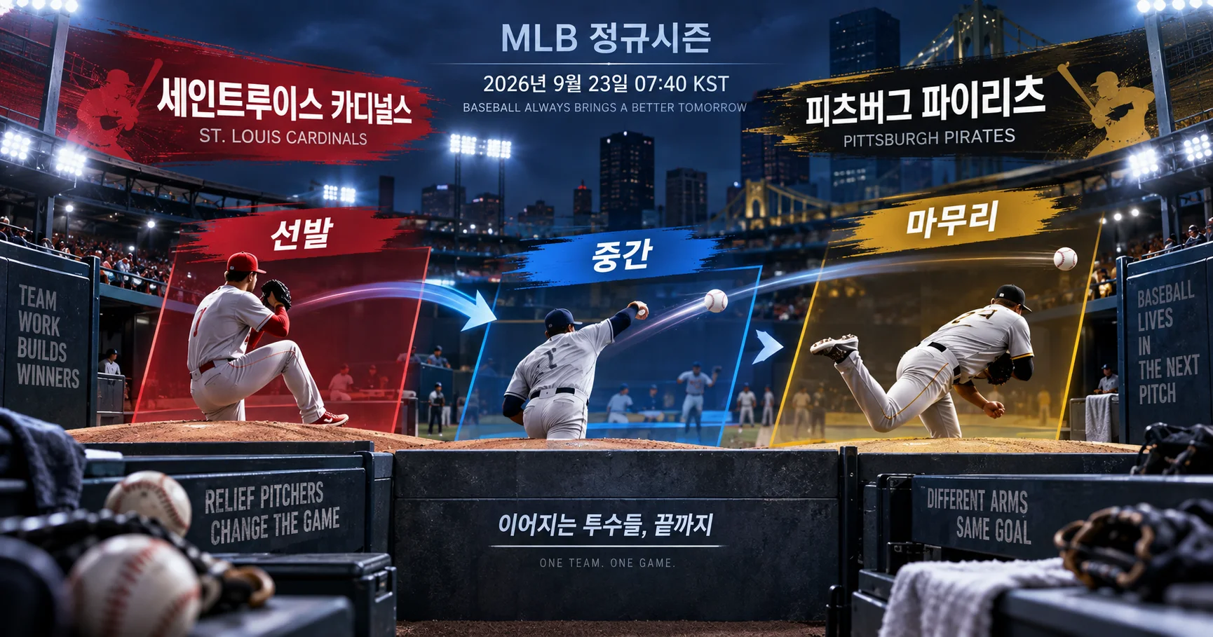 2-St. Louis Cardinals vs Pittsburgh Pirates 불펜운영도