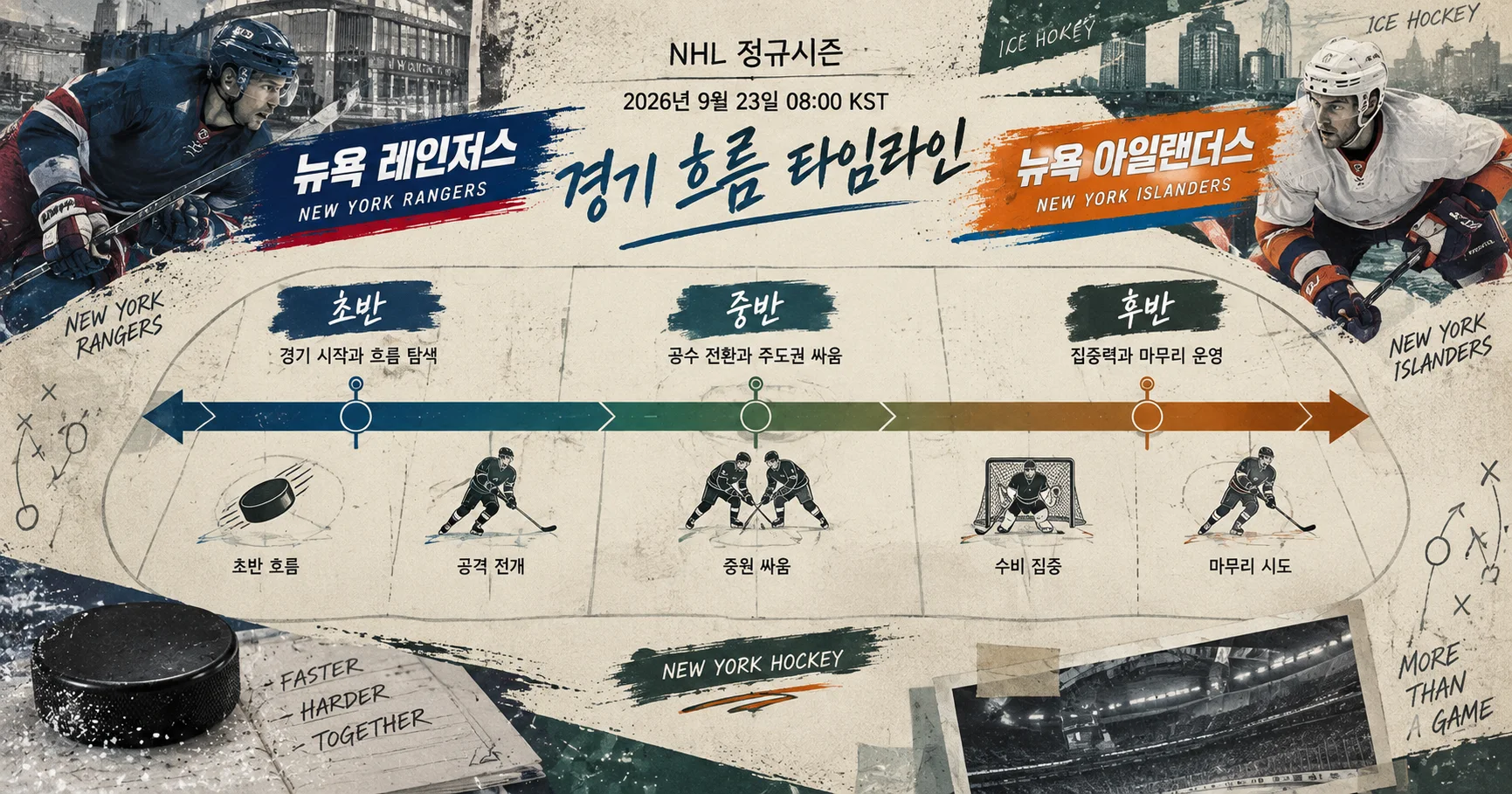 2-New York Islanders vs New York Rangers 경기흐름타임라인