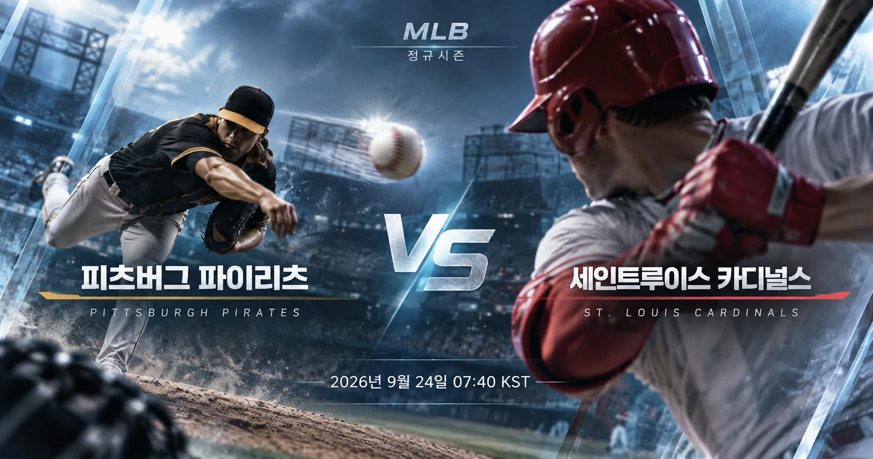 1-St. Louis Cardinals vs Pittsburgh Pirates 투수타자대결