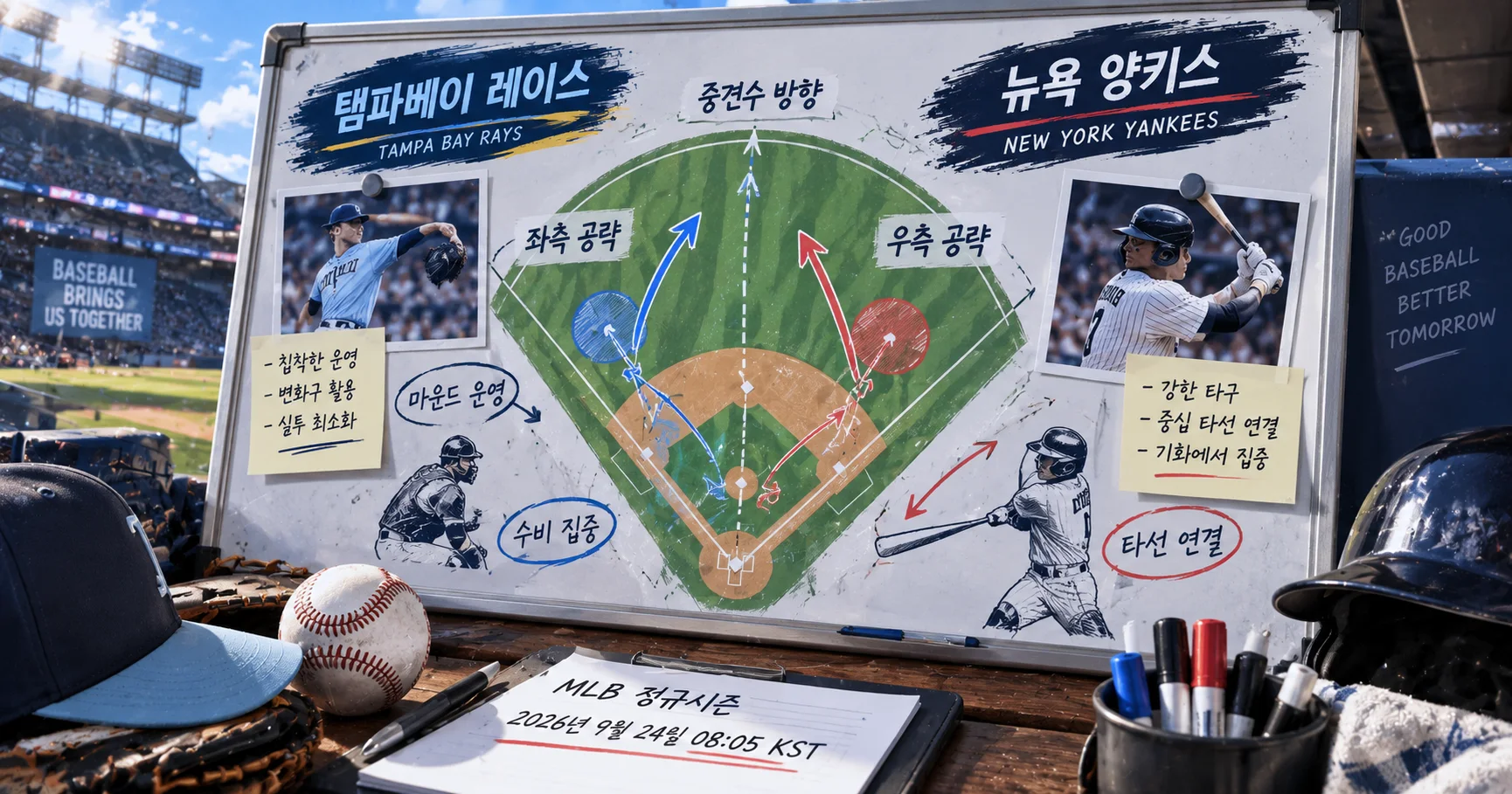 2-Tampa Bay Rays vs New York Yankees 전술화이트보드