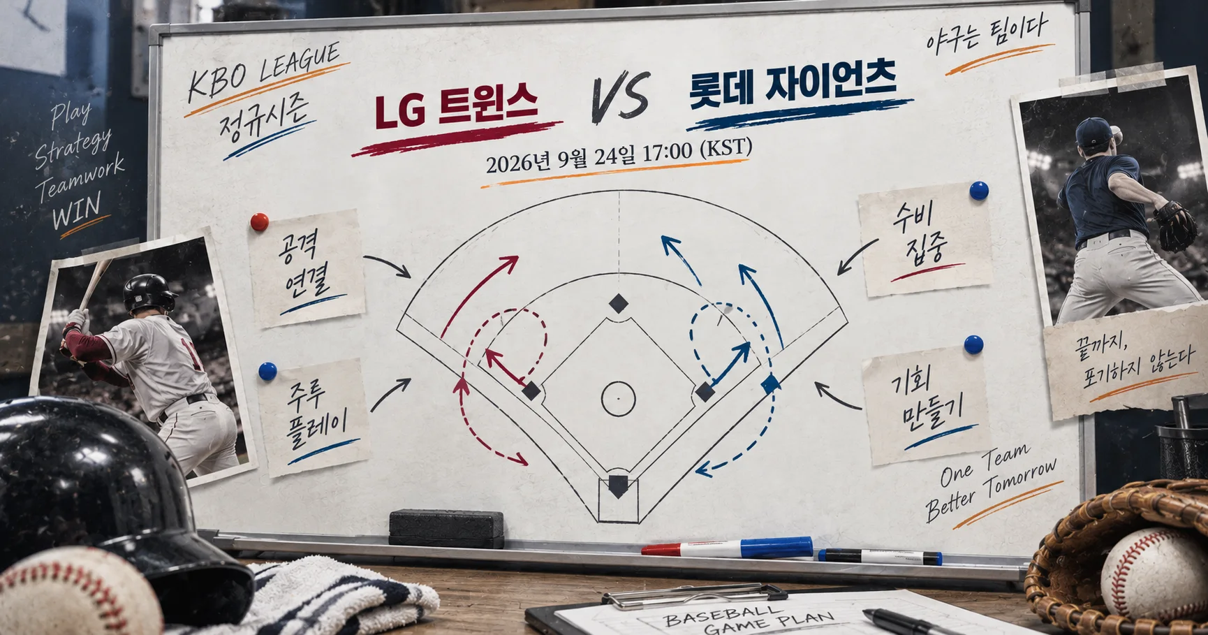 2-LG 트윈스 vs 롯데 자이언츠 전술화이트보드