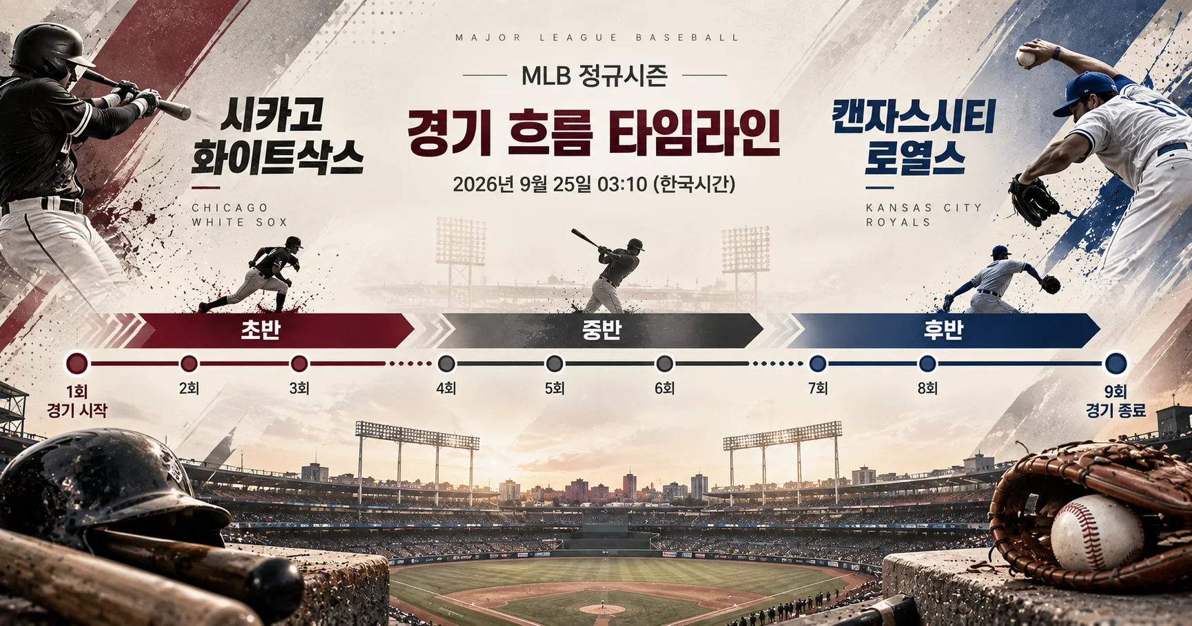 2-Chicago White Sox vs Kansas City Royals 경기흐름타임라인