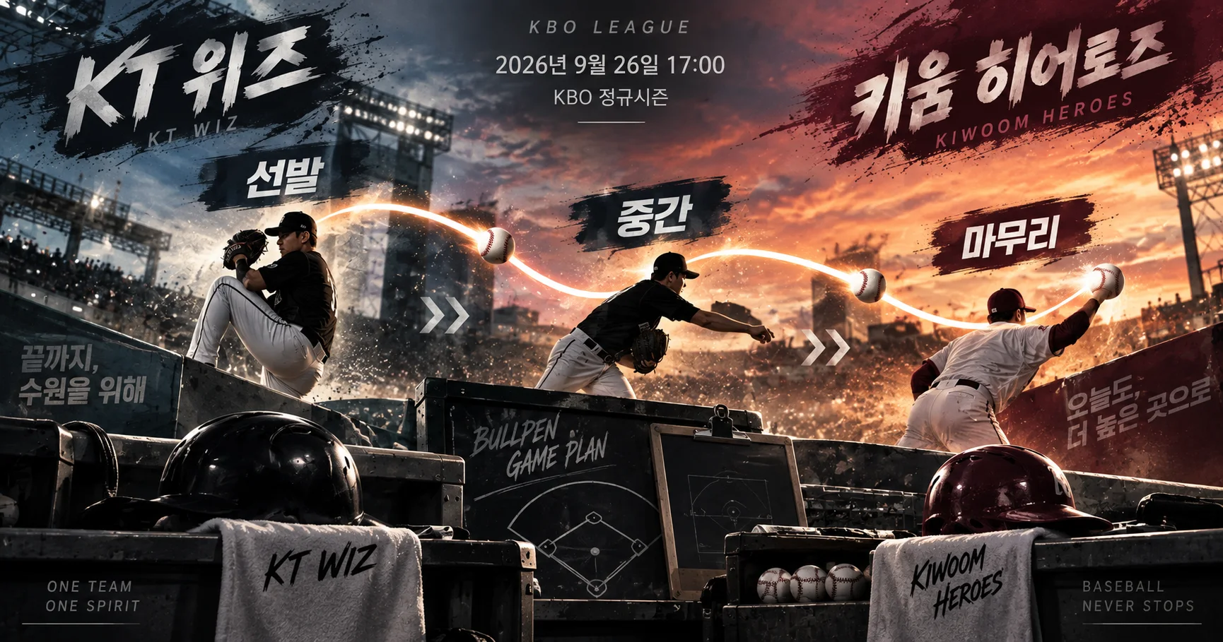 2-KT 위즈 vs 키움 히어로즈 불펜운영도