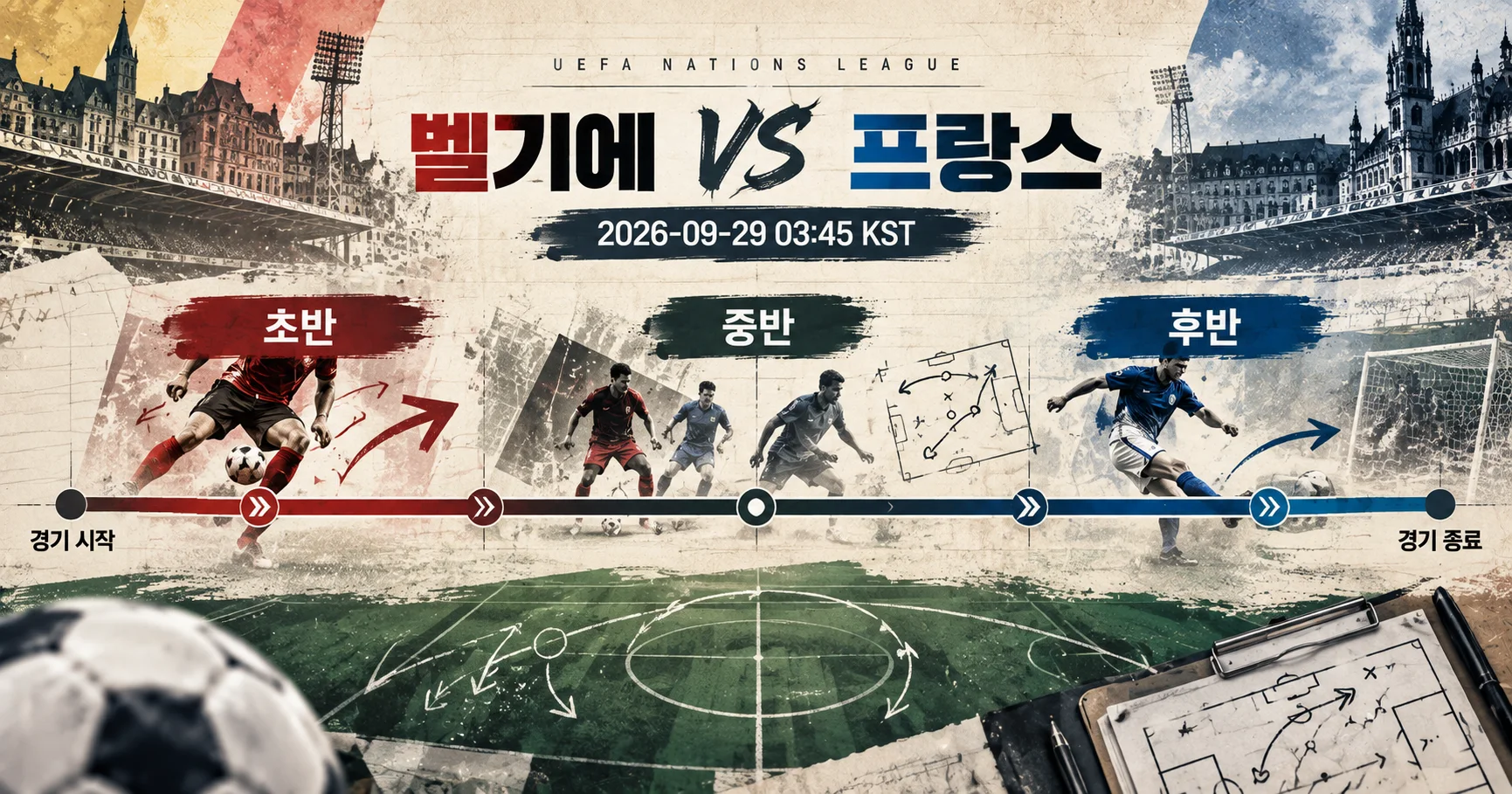 2-프랑스 vs 벨기에 경기흐름타임라인