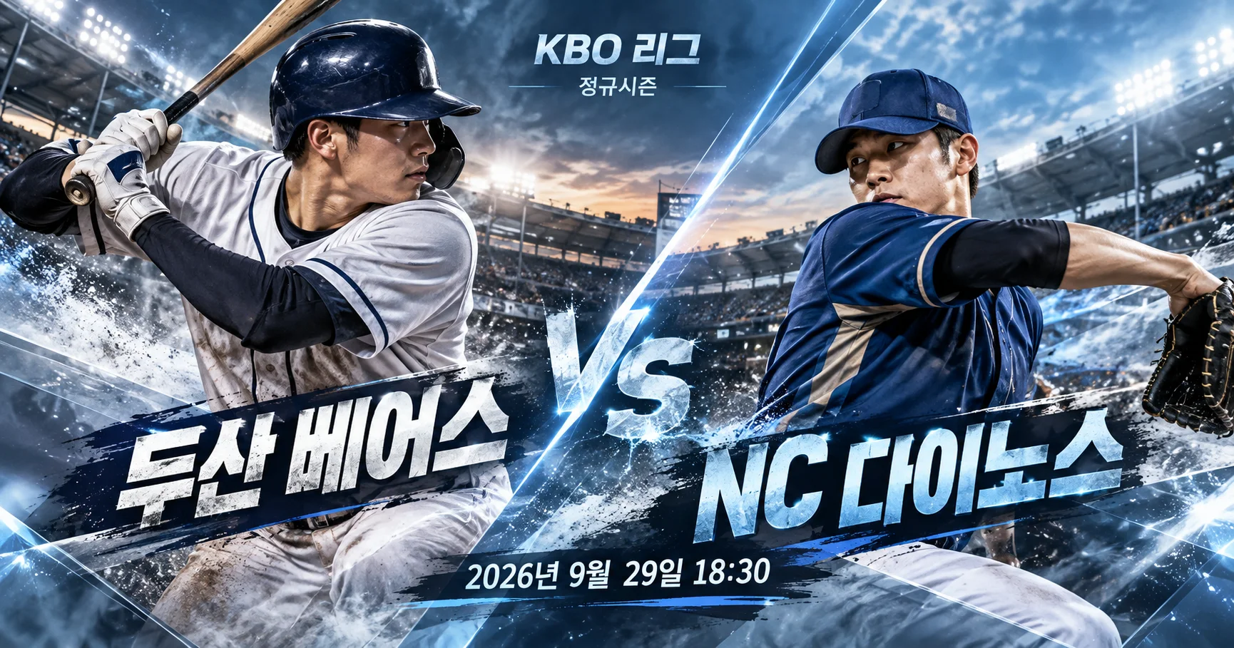 1-두산 베어스 vs NC 다이노스 대각선선수대결