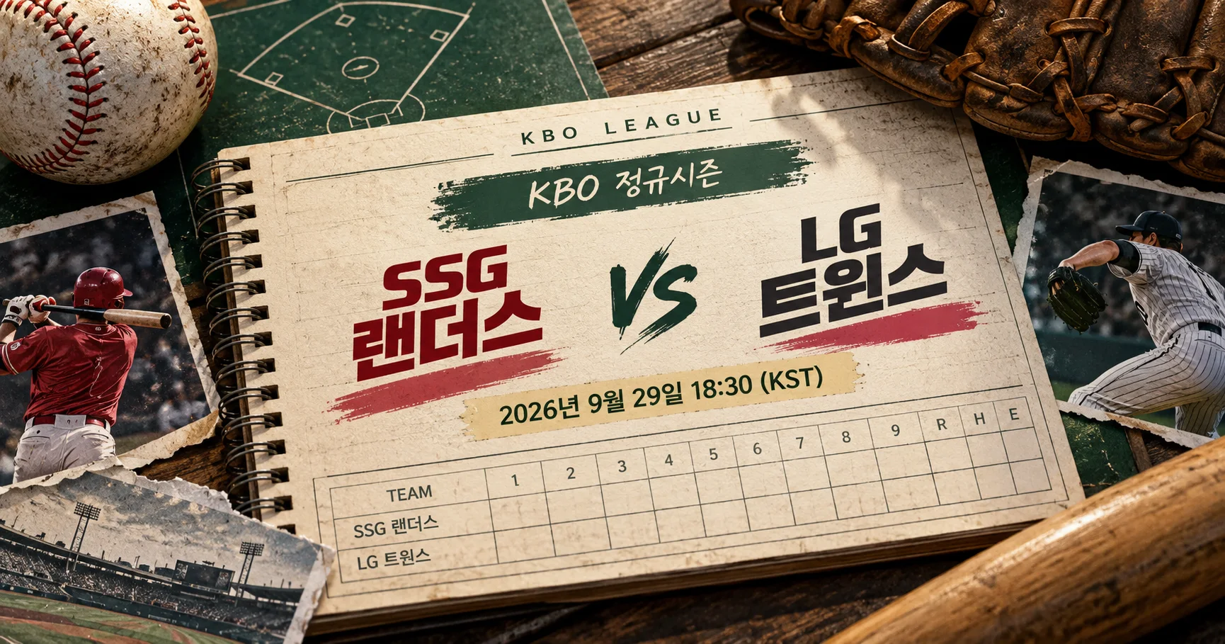 1-SSG 랜더스 vs LG 트윈스 베이스볼스코어카드