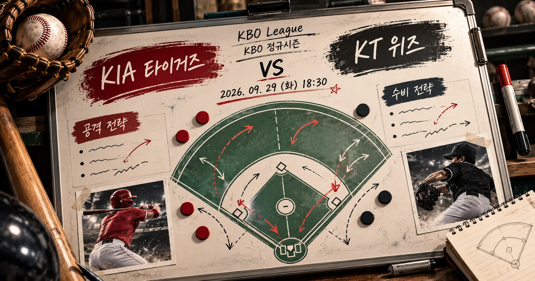 2-KIA 타이거즈 vs KT 위즈 전술화이트보드