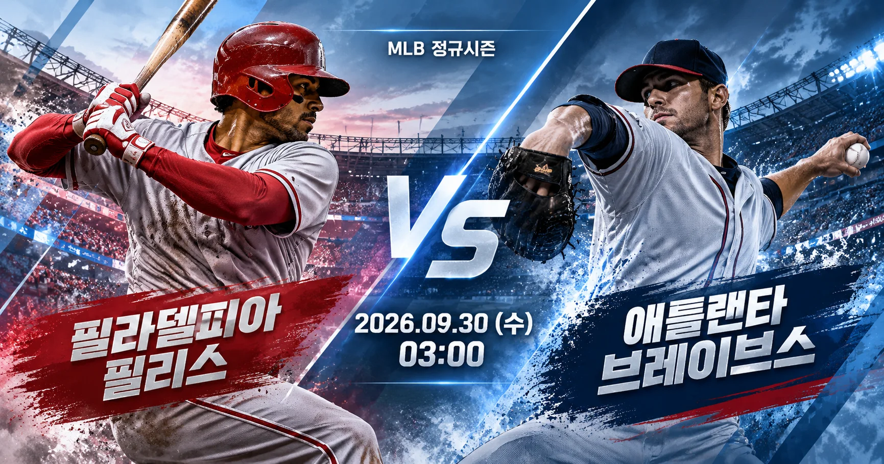 1-Philadelphia Phillies vs Atlanta Braves 대각선선수대결