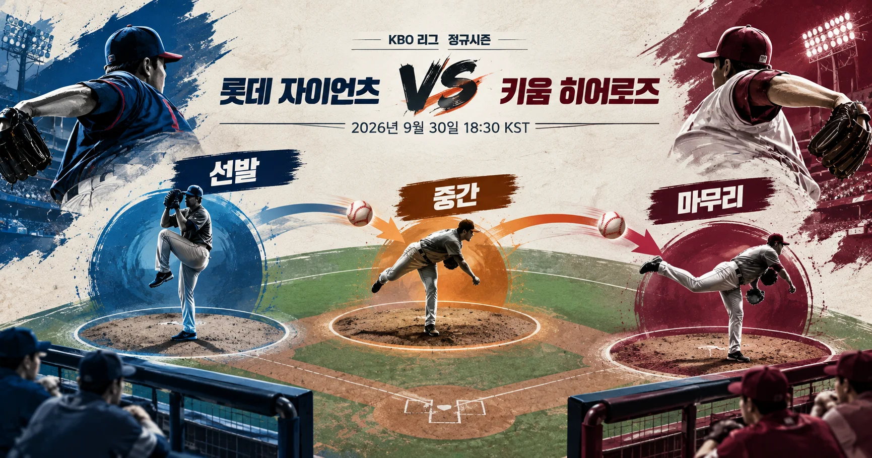 2-롯데 자이언츠 vs 키움 히어로즈 불펜운영도