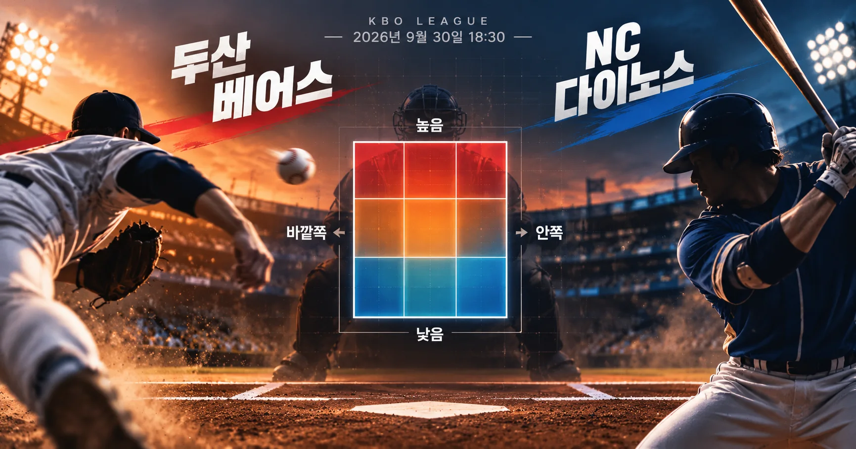 2-두산 베어스 vs NC 다이노스 투구존맵
