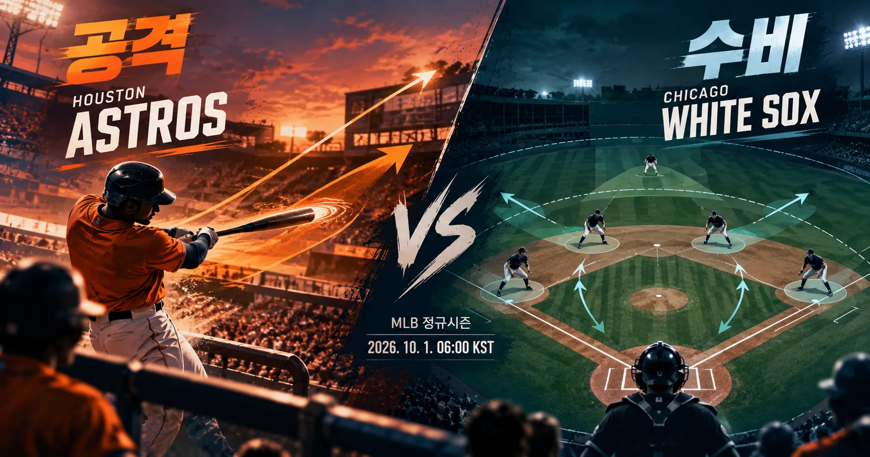 2-Chicago White Sox vs Houston Astros 공격수비분할분석