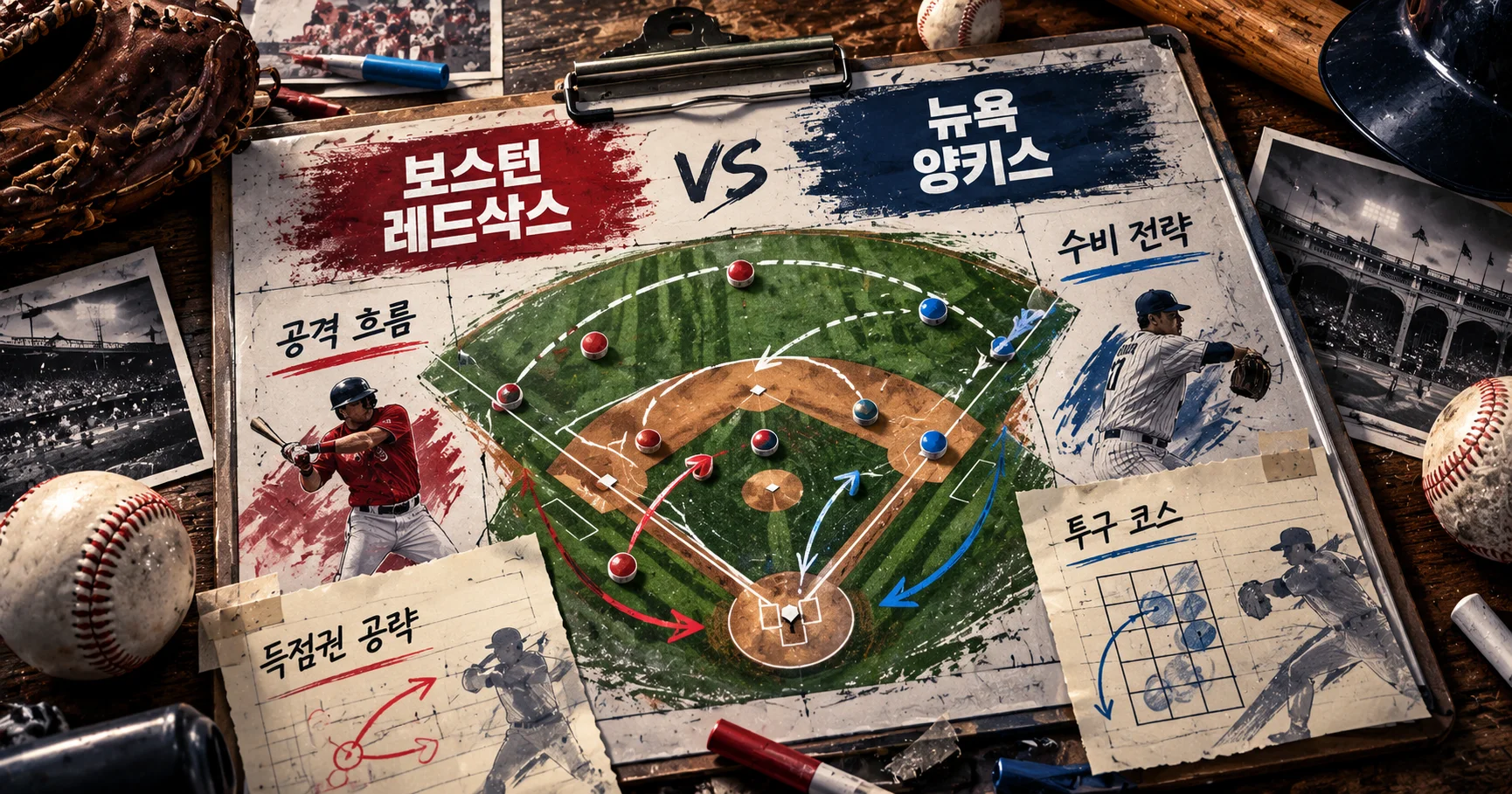2-Boston Red Sox vs New York Yankees 전술화이트보드