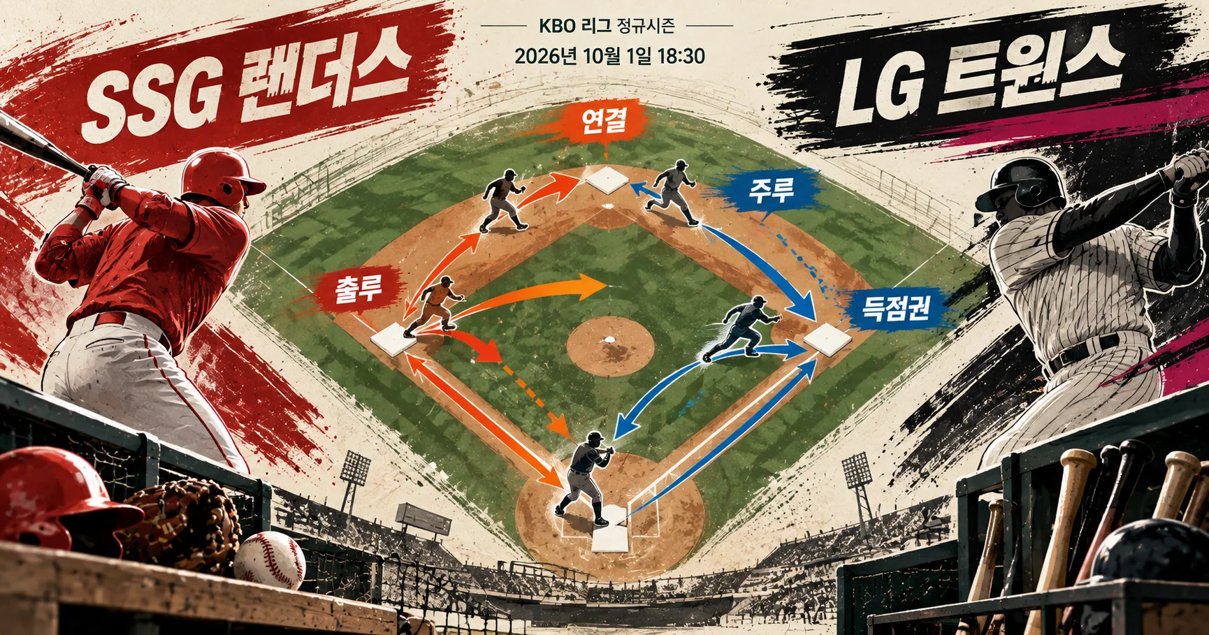 2-SSG 랜더스 vs LG 트윈스 타선연결맵