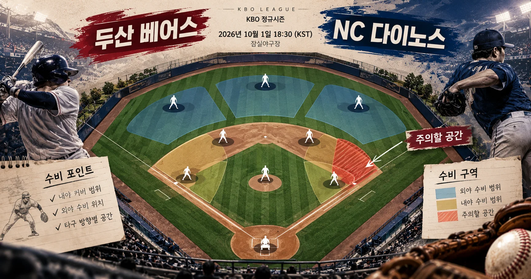 2-두산 베어스 vs NC 다이노스 수비시프트보드