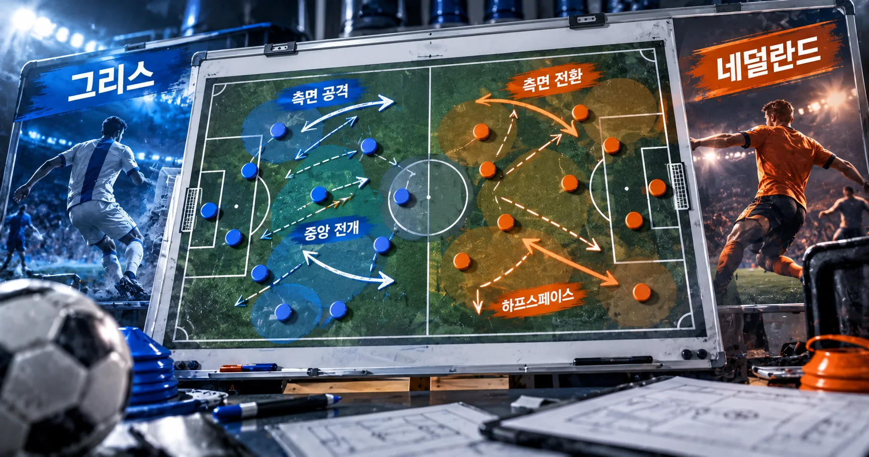 2-네덜란드 vs Greece 전술화이트보드