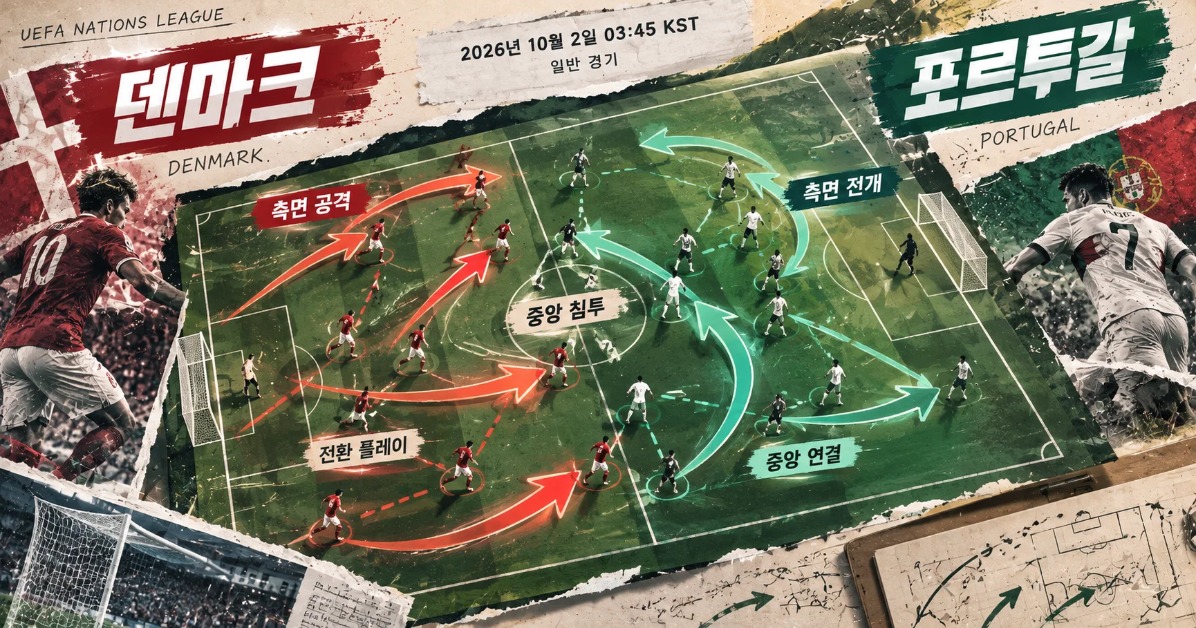 2-포르투갈 vs Denmark 공격루트맵