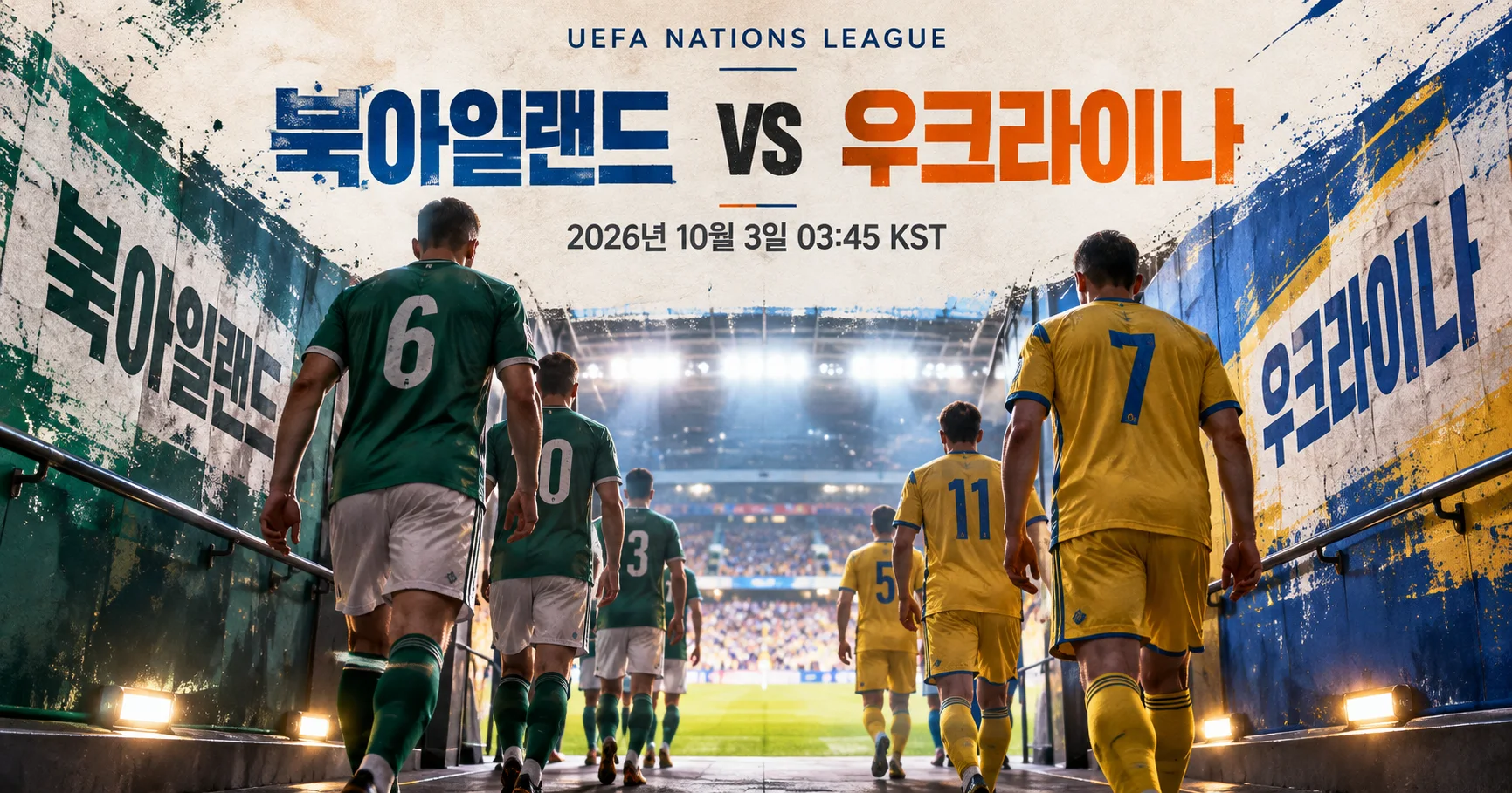 1-Northern Ireland vs Ukraine 터널입장매치업