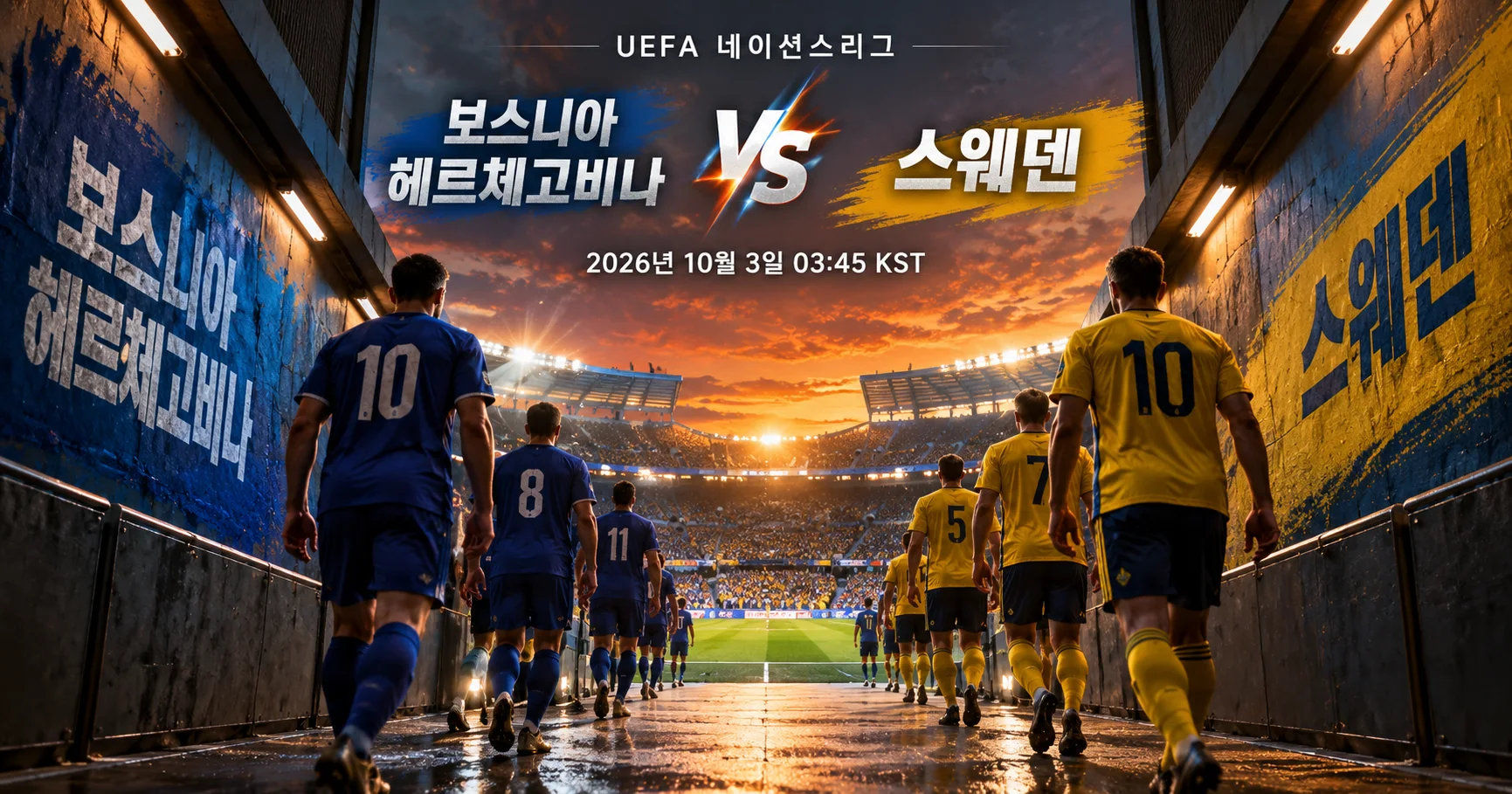1-스웨덴 vs Bosnia-Herzegovina 터널입장매치업