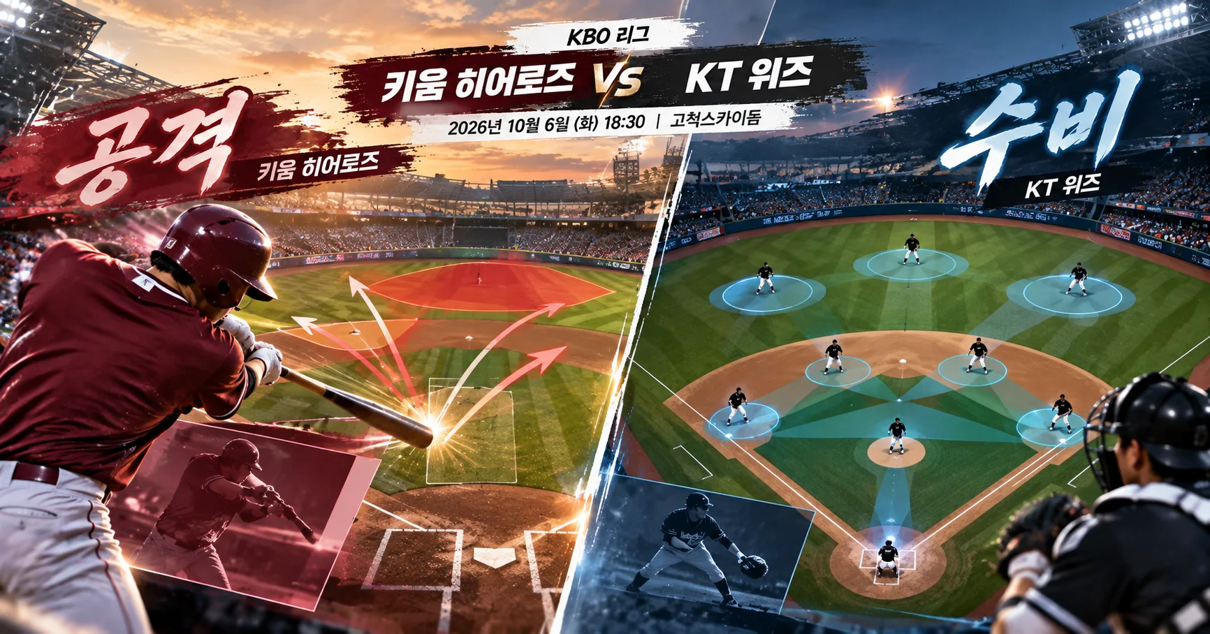 2-키움 히어로즈 vs KT 위즈 공격수비분할분석