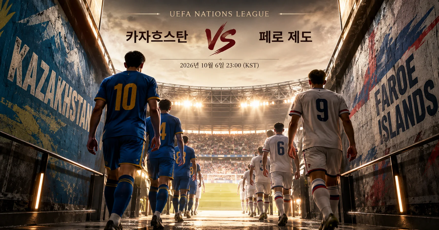 1-Faroe Islands vs Kazakhstan 터널입장매치업