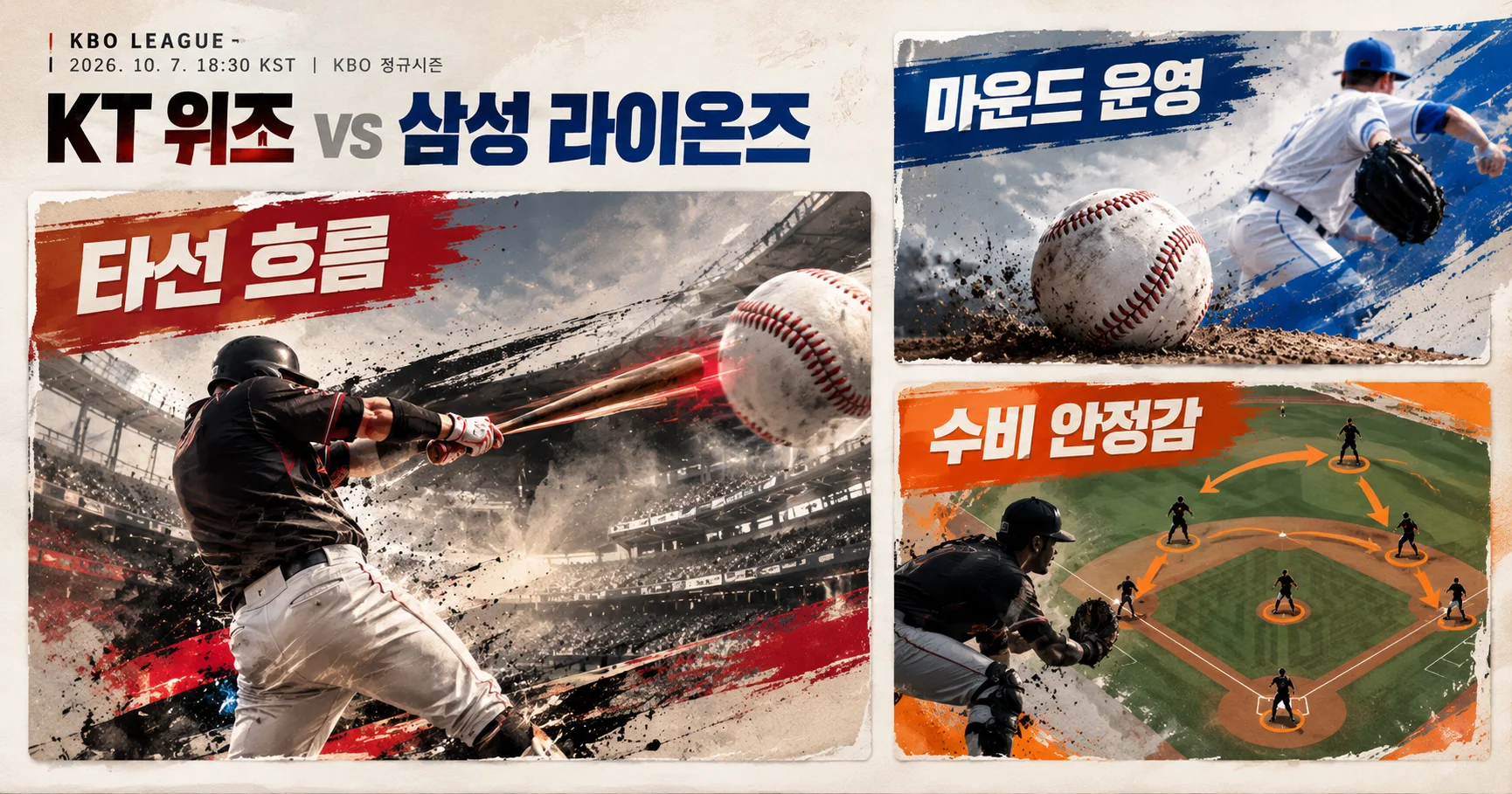 2-KT 위즈 vs 삼성 라이온즈 핵심변수카드