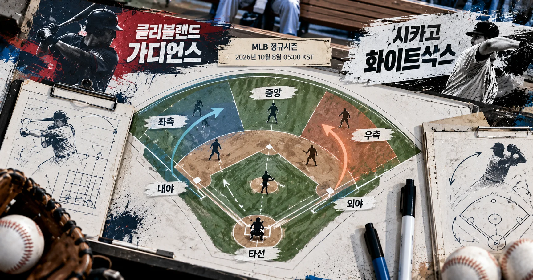 2-Cleveland Guardians vs Chicago White Sox 전술화이트보드