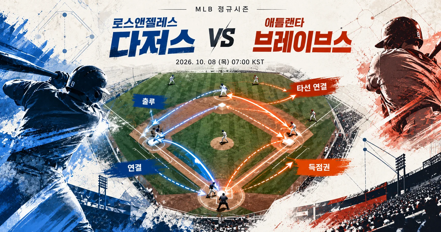 2-Los Angeles Dodgers vs Atlanta Braves 타선연결맵