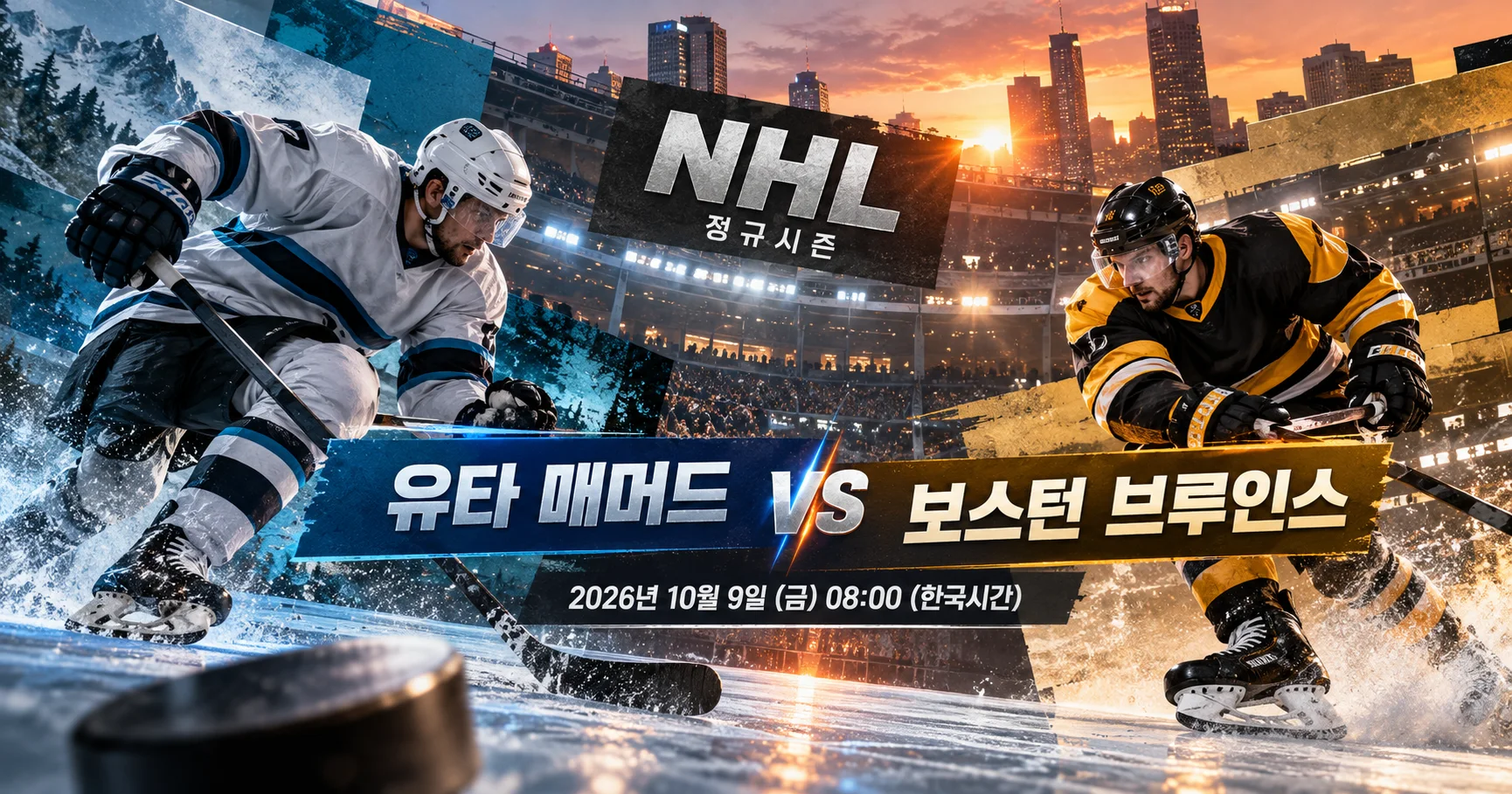 1-Utah Mammoth vs Boston Bruins 입체레이어프리뷰
