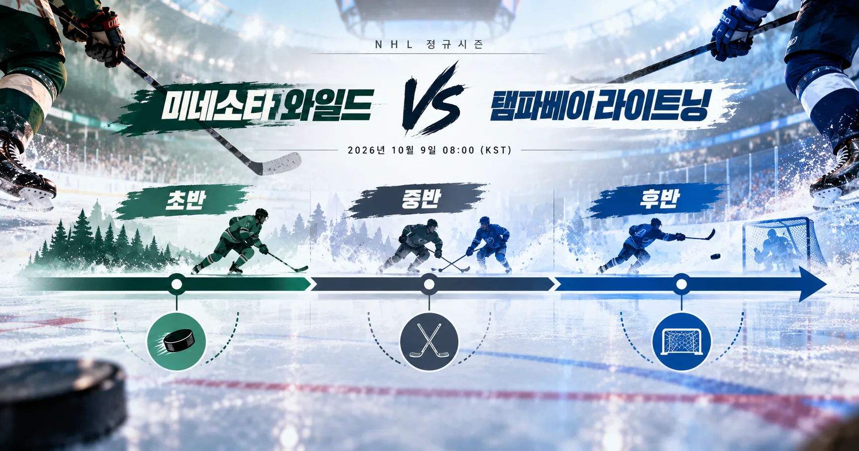 2-Minnesota Wild vs Tampa Bay Lightning 경기흐름타임라인
