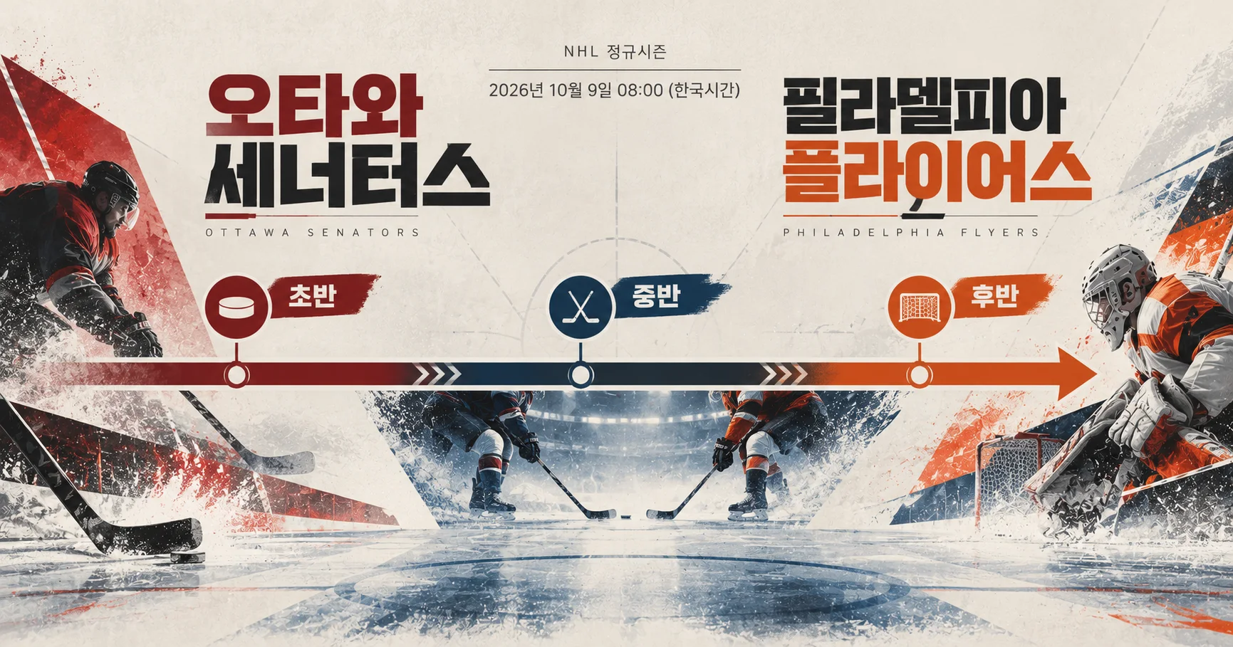 2-Philadelphia Flyers vs Ottawa Senators 경기흐름타임라인
