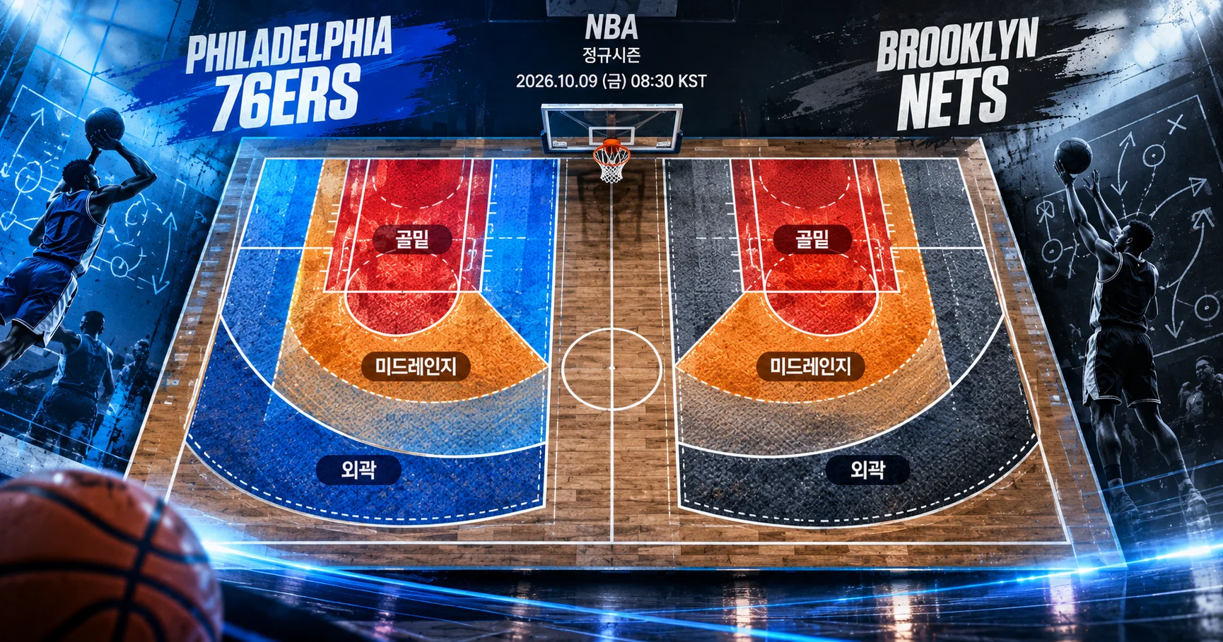 2-Philadelphia 76ers vs Brooklyn Nets 슛존맵