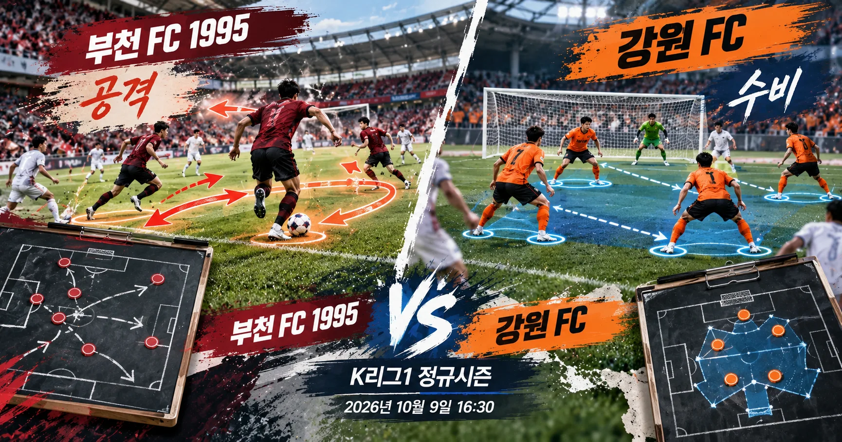 2-부천 FC 1995 vs 강원 FC 공격수비분할분석