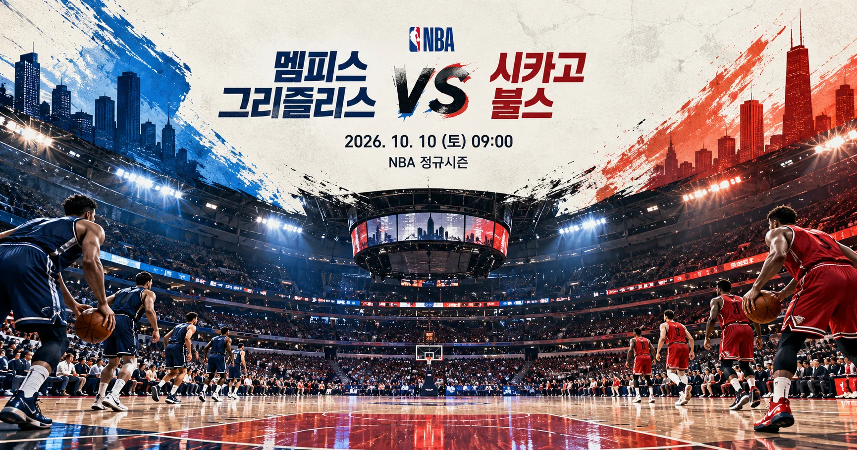 1-Memphis Grizzlies vs Chicago Bulls 스타디움파노라마