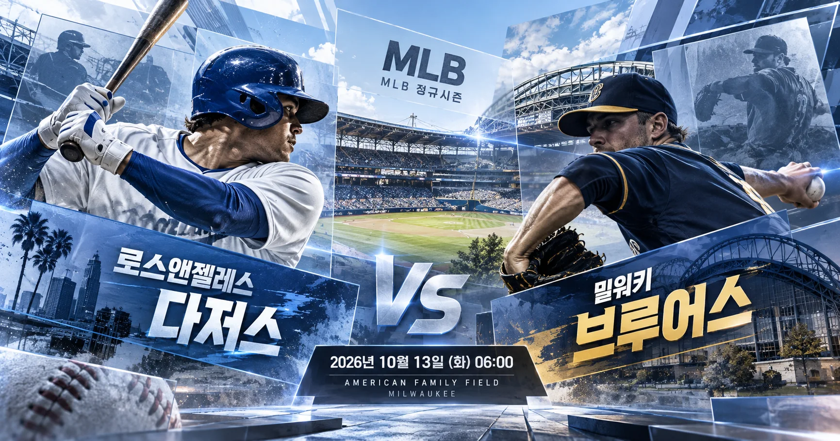1-Los Angeles Dodgers vs Milwaukee Brewers 입체레이어프리뷰