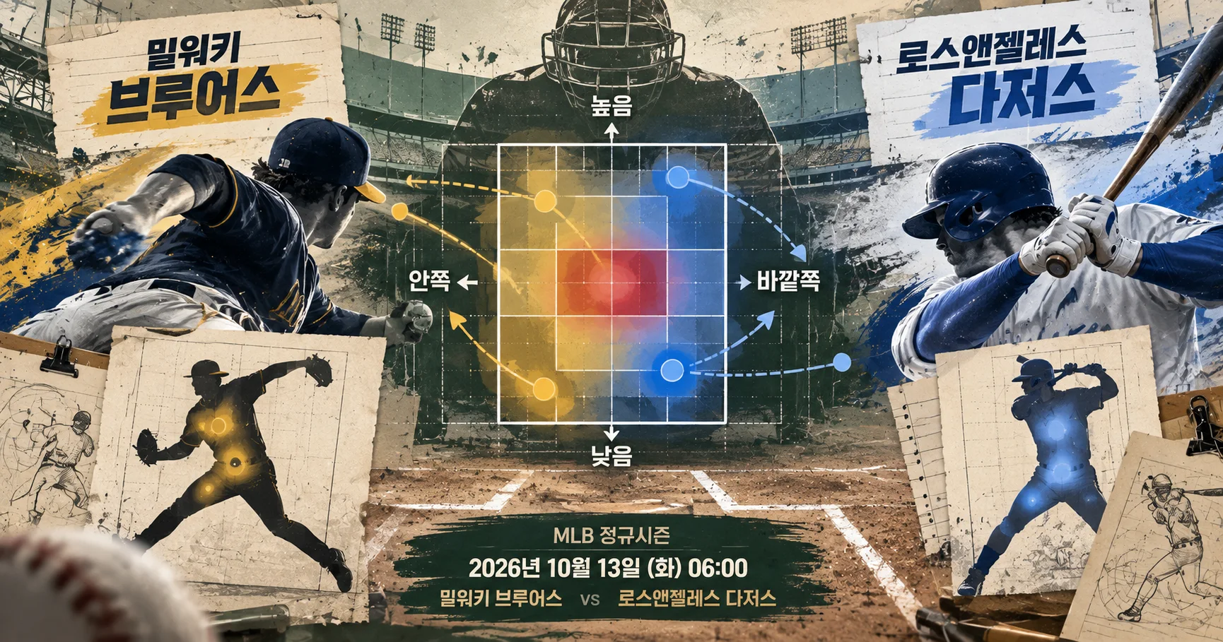 2-Los Angeles Dodgers vs Milwaukee Brewers 투구존맵