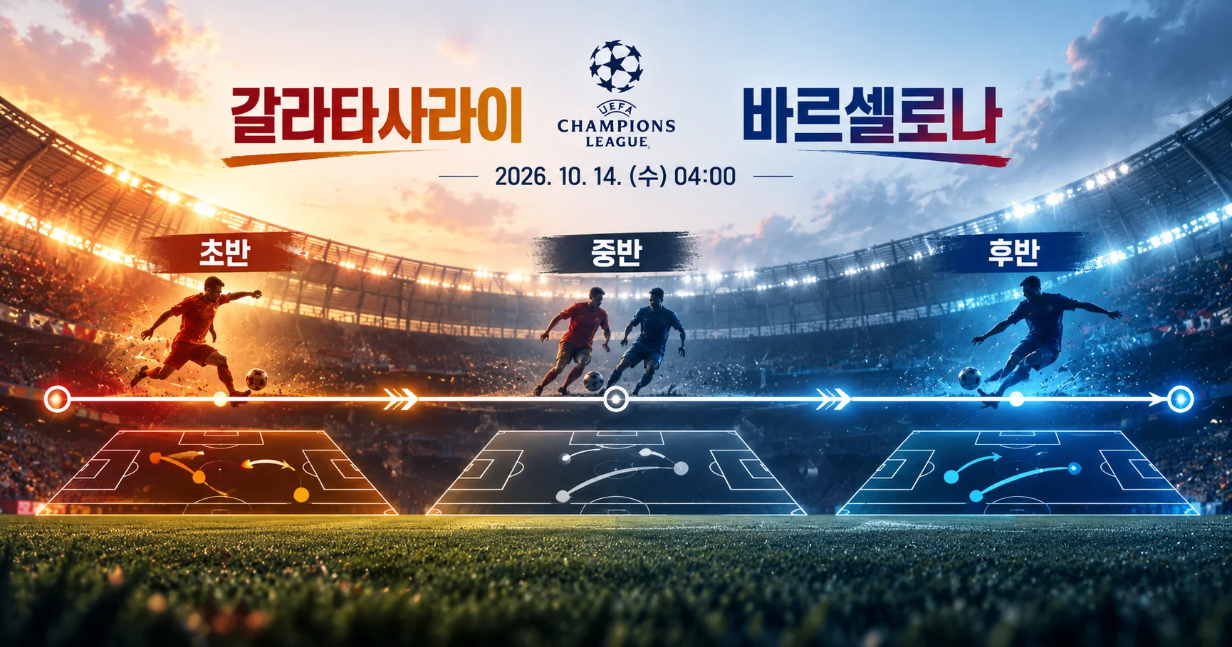 2-Barcelona vs Galatasaray 경기흐름타임라인
