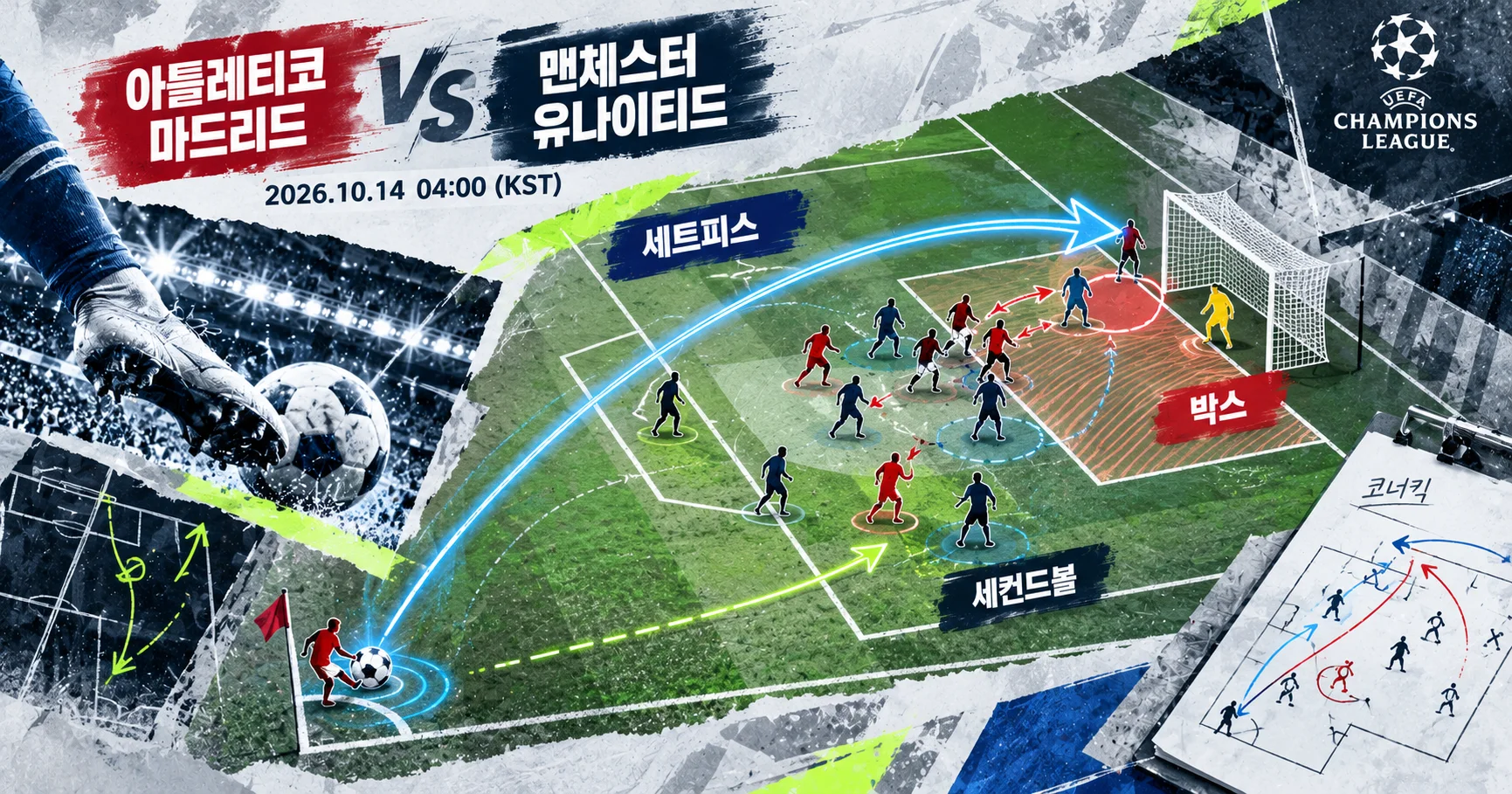2-Manchester United vs Atlético Madrid 세트피스보드